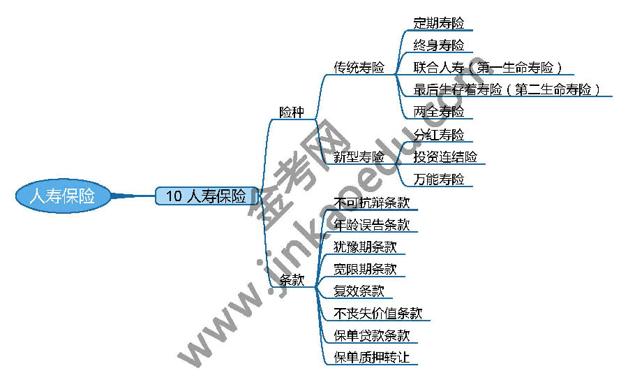 保险分类思维导图 保险的思维导图